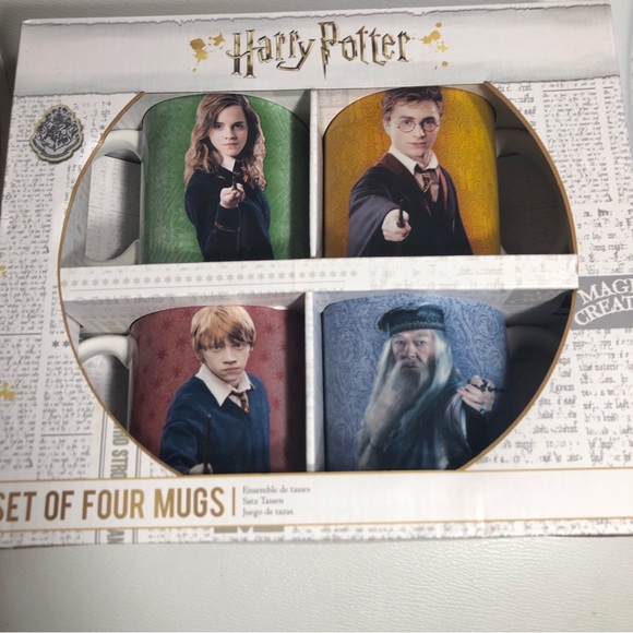 Harry Potter Set Coffee Mug Set Of 4 Satz Tassel Ceramic Character Mugs NEW - Picture 5 of 15